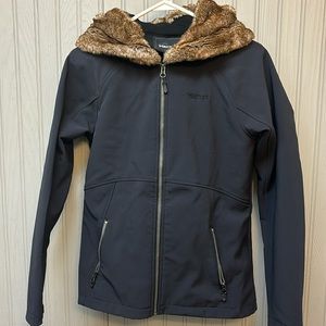Marmot fleece lined Fur hooded Jacket